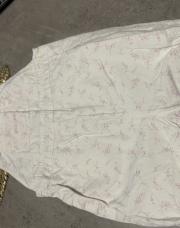 Salopette blanche et rose 12 mois 