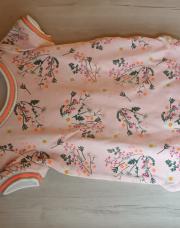 T-shirt rose fleuri T. 9mois