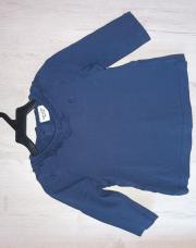 T-shirt manches longues TAO bleu motif cœur brodé T. 9mois