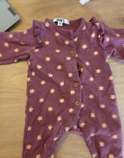 Combi rose/mauve fleurs orange - Bub'l - 3 mois