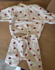 Ensemble training clair motif pommes rouge - Kiabi - 6 mois