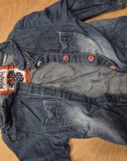 Veste jean Linnie boutons rouges ancre 3 mois 
