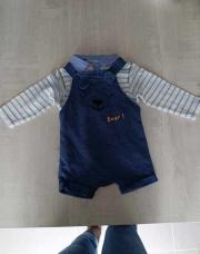 Ensemble salopette short polo trafic 6 mois 