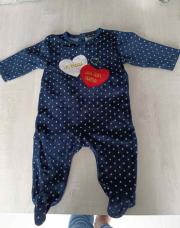 Pyjama marine cœurs cora 6 mois 