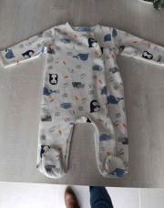 Pyjama pingouins blanc trafic 6 mois