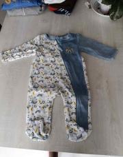 Pyjama trafic blanc bleu 6 mois 