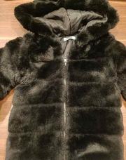Manteau 3-4 ans fourrure noir