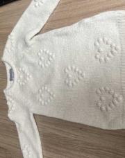 Robe pull crème à cœur Primark 9/12m 