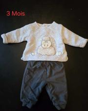 Ensemble 2 pièces mouton 3mois