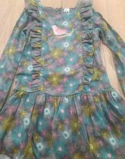 Robe 4 ans fleurs-oiseau