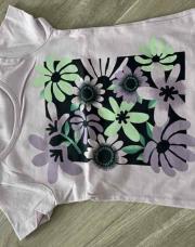 Tshirt HEMA 18m mauve fleurs 