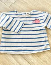 Tshirt TAO 18m ligné bleu 