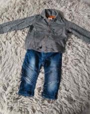 Ensemble 2 pièces Garçon Hema, Chemise grise + jeans, taille 62
