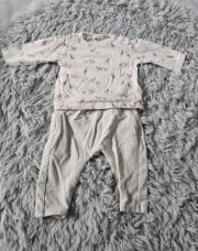 Ensemble 2 pièces Fille Zeeman, Sous pull biche + legging beige, taille 56 cm