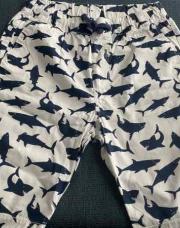 Short H&M 9 ans requins Blancbleu