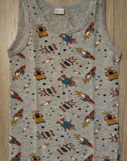 Chemisette grise motif robot & fusée taille 5/6ans