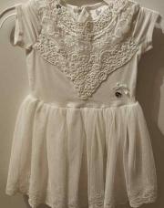 Robe blanche MC brodée voile LE CHIC 4ans