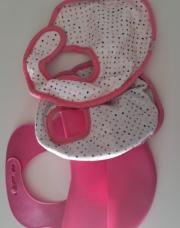 Lot de 3 bavoirs roses