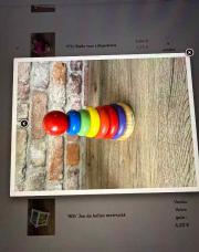 Jeu empilage en bois coloré 