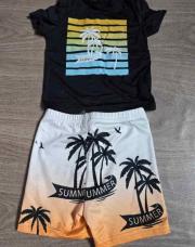 Maillot Shein noir orange sommer 18-24m 