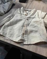 Chemise en lin beige 3-6MOIS 