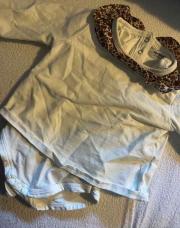 Blouse blanche col fleurie verbaudet 6 mois