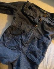 Combi short bleue velours bout’chou 6 mois 