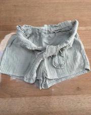 Short gaz de coton vert