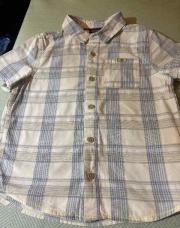 Chemise carreaux bleu jaune 6ans Sergent major