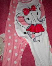 Pyjama Éléphant Rose petit pois 3 -6 mois 
