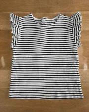 T shirt marin à volants 