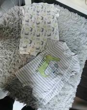 Ensemble 2 pièces Garçon, 2 combi crocodiles blanc bleu gris vert