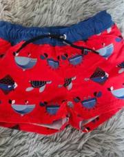 Ensemble 1 pièce Garçon OBAIBI, short de plage rouge bleu baleine, taille 12 mois