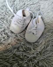 Chaussures Bébé blanches lacets, taille 3-6 mois