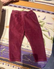 Pantalon velours aubergines 12mois