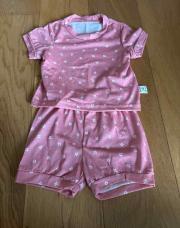 T-shirt et short rose à fleur 6-9m