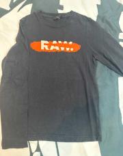 Pull noir gstar orange ras 10 ans