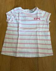 T-shirt ligné rose cool 86