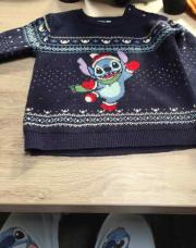 Pull de noel stitch 12 mois