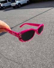 Lunette de soleil Minnie rose à pois