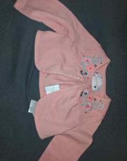 Gilet rose fleurs 6m