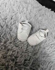 Chaussures bébé garçon blanc bleu scratch 