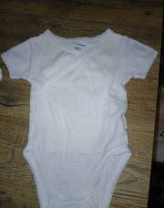 Body ligné rose et blanc longue manche 3mois  petit bisous 