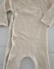 Combinaison en molleton beige 3 mois