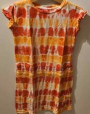 Robe JUBEL taille 5 ans motif orange et rouge
