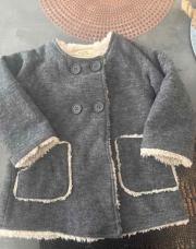 Manteau veste fourée tao 36mois 