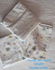 Linge de lit 120x60 3 pièces 