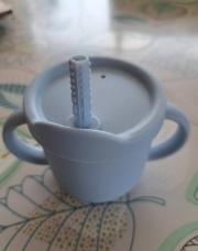 Tasse silicone bleu