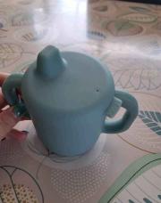 Tasse silicone beaba vert 