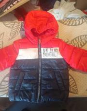 Doudoune bleu/ rouge 6mois 
